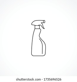 wiping sprayer line icon. wiping sprayer isolated line icon