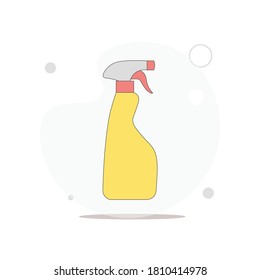 ilustración plana vectorial de pulverizador de borrado en blanco