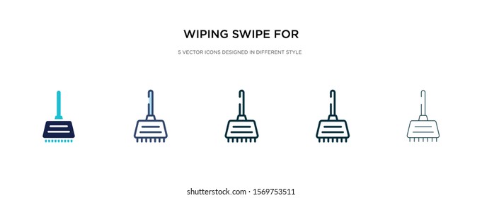 wiping swipe for floors icon in different style vector illustration. two colored and black wiping swipe for floors vector icons designed in filled, outline, line and stroke style can be used for
