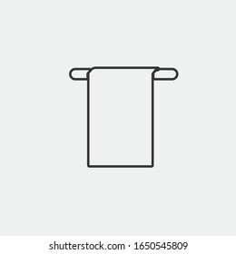 wiping towel line vector icon