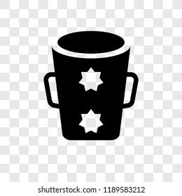 Wiping trash can vector icon isolated on transparent background, Wiping trash can transparency logo concept