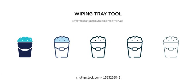 wiping tray tool icon in different style vector illustration. two colored and black wiping tray tool vector icons designed in filled, outline, line and stroke style can be used for web, mobile, ui