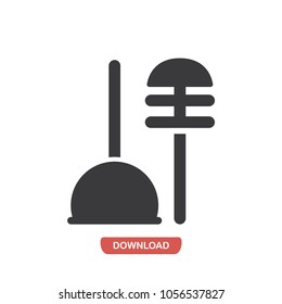 Wiping utensils vector icon