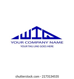WIQ letter logo creative design with vector graphic