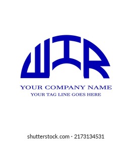 WIR letter logo creative design with vector graphic