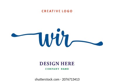 WIR lettering logo is simple, easy to understand and authoritative