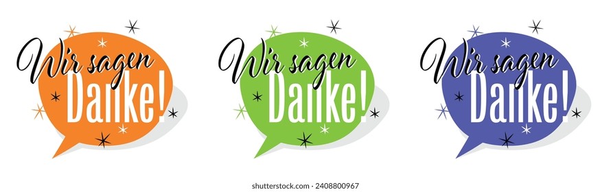 Wir sagen danke Ihnen in deutscher Sprache