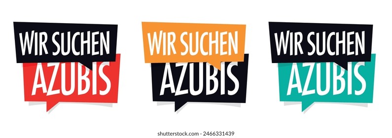 "Wir suchen Azubis": We are looking for trainees in German language