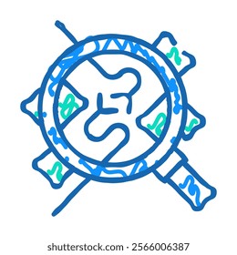 wire break research doodle icon sketch vector. wire break research sign. isolated symbol illustration
