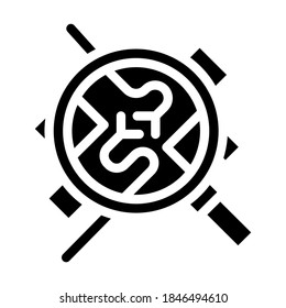 wire break research glyph icon vector. wire break research sign. isolated contour symbol black illustration