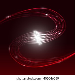 wire. Broken wire on a black background