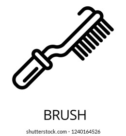 Wire brush icon icon. Illustration of wire brush icon vector for web design isolated on white background