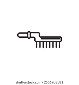Wire brush icon Thin line art collection