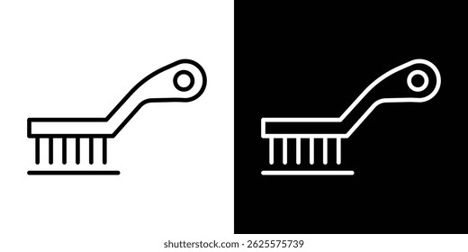 Wire brush icon vector for web and mobile app. Symbol isolated.