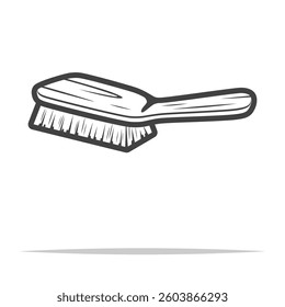 Wire brush outline icon transparent vector isolated