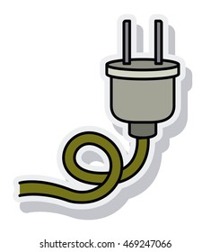 wire cable connection isolated icon vector illustration design