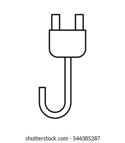 wire cable energy plug icon vector illustration design