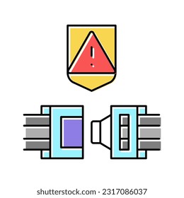 wire cable protect color icon vector. wire cable protect sign. isolated symbol illustration