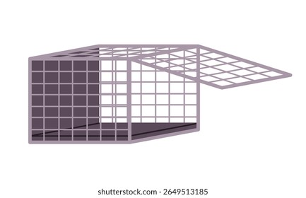 wire cage trap with an open door mechanism designed to capture animals alive without harming