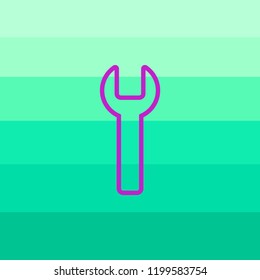 Wire classical tighten key for screw and nut .