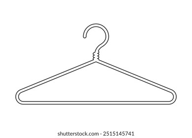 Wire coat hanger or clothes hanger icon outline vector