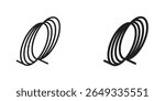 Wire coil icon Design Illustrations. editable web icons