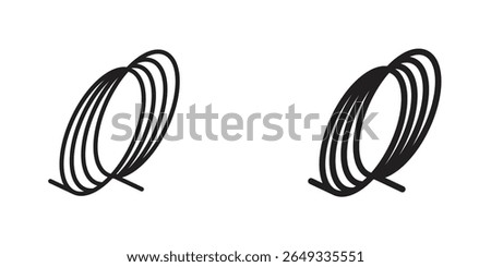 Wire coil icon Design Illustrations. editable web icons