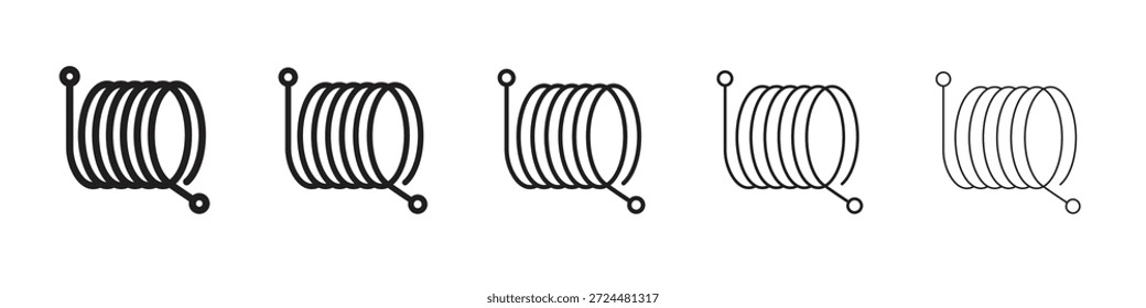 Drahtspule Symbol Design in dünnen bearbeitbaren Strich Stil für grafische Arbeit