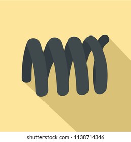 Wire coil icon. Flat illustration of wire coil vector icon for web design
