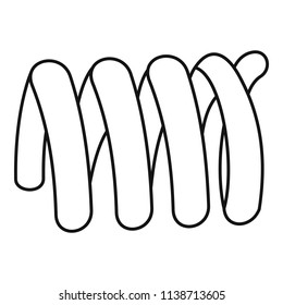 Wire coil icon. Outline wire coil vector icon for web design isolated on white background