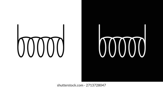 Ícone de bobina de arame, sinal de vetor de contorno, design de logotipo download