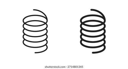 Pacote de ícone de bobina de arame. Elemento de design de ícone de vetor plano.