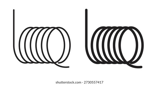 Conjunto de iconos de bobina de alambre. paquete de elementos de Web de logotipo mínimo.