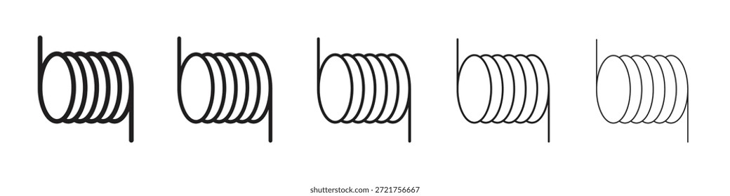 Drahtwendelsymbol. Einfaches Gliederungsformat. Grafikelemente.