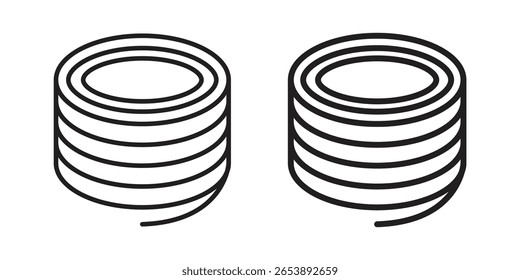 Ilustração do vetor do ícone da bobina de arame em um fundo transparente.