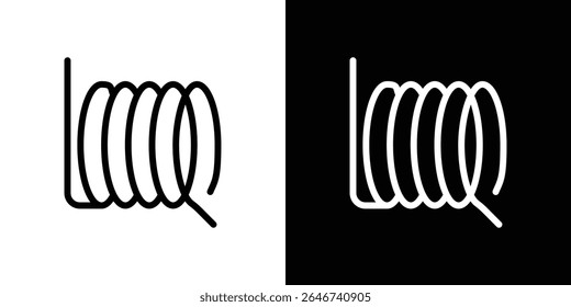 Wire coil icon vector simple element illustration editable