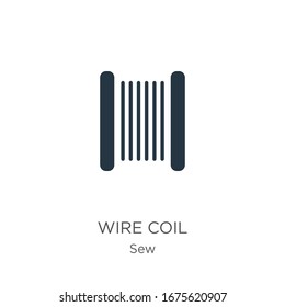 Wire coil icon vector. Trendy flat wire coil icon from sew collection isolated on white background. Vector illustration can be used for web and mobile graphic design, logo, eps10