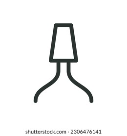 Wire connector isolated icon, closed end crimp cap vector icon with editable stroke