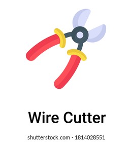 wire cutter flat icon, labor day flat vector design
