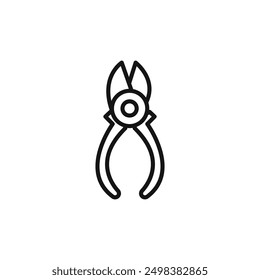 Wire cutter icon isolated on white background