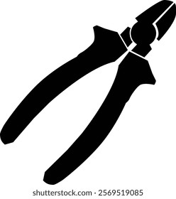 Wire cutter icon. Side cutter diagonal wire cutting pliers sign. flat style.