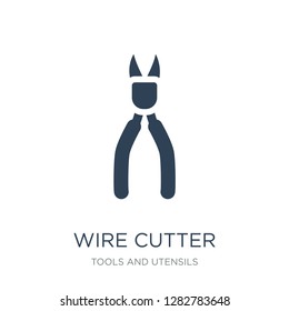 wire cutter icon vector on white background, wire cutter trendy filled icons from Tools and utensils collection, wire cutter vector illustration