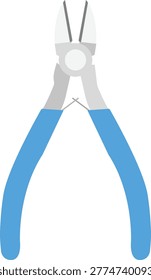 Wire Cutter Pliers Flat Illustration. Clean Icon Design Element Isolated on White Background