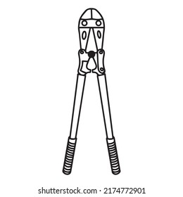 wire cutter tool graphic design vector illustration, hand draw, print use, art tattoo sketch
