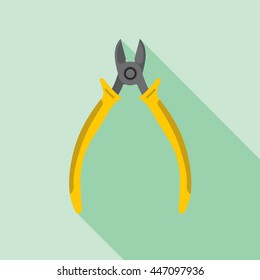 Wire cutter vector icon.