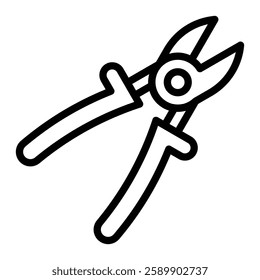 Wire Cutter Vector Line Icon Design For Personal And Commercial Use