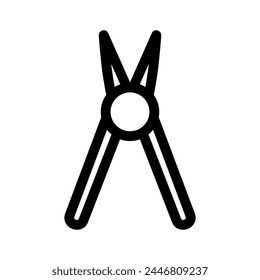 wire cutters icon or logo isolated sign symbol vector illustration - high quality black style vector icons
