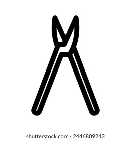wire cutters icon or logo isolated sign symbol vector illustration - high quality black style vector icons
