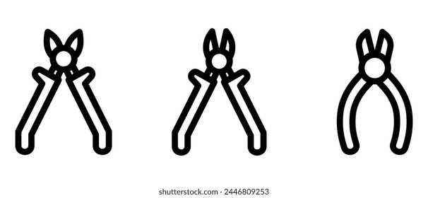 wire cutters icon or logo isolated sign symbol vector illustration - high quality black style vector icons
