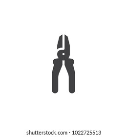 Wire cutters icon vector, filled flat sign, solid pictogram isolated on white. Pliers symbol, logo illustration.